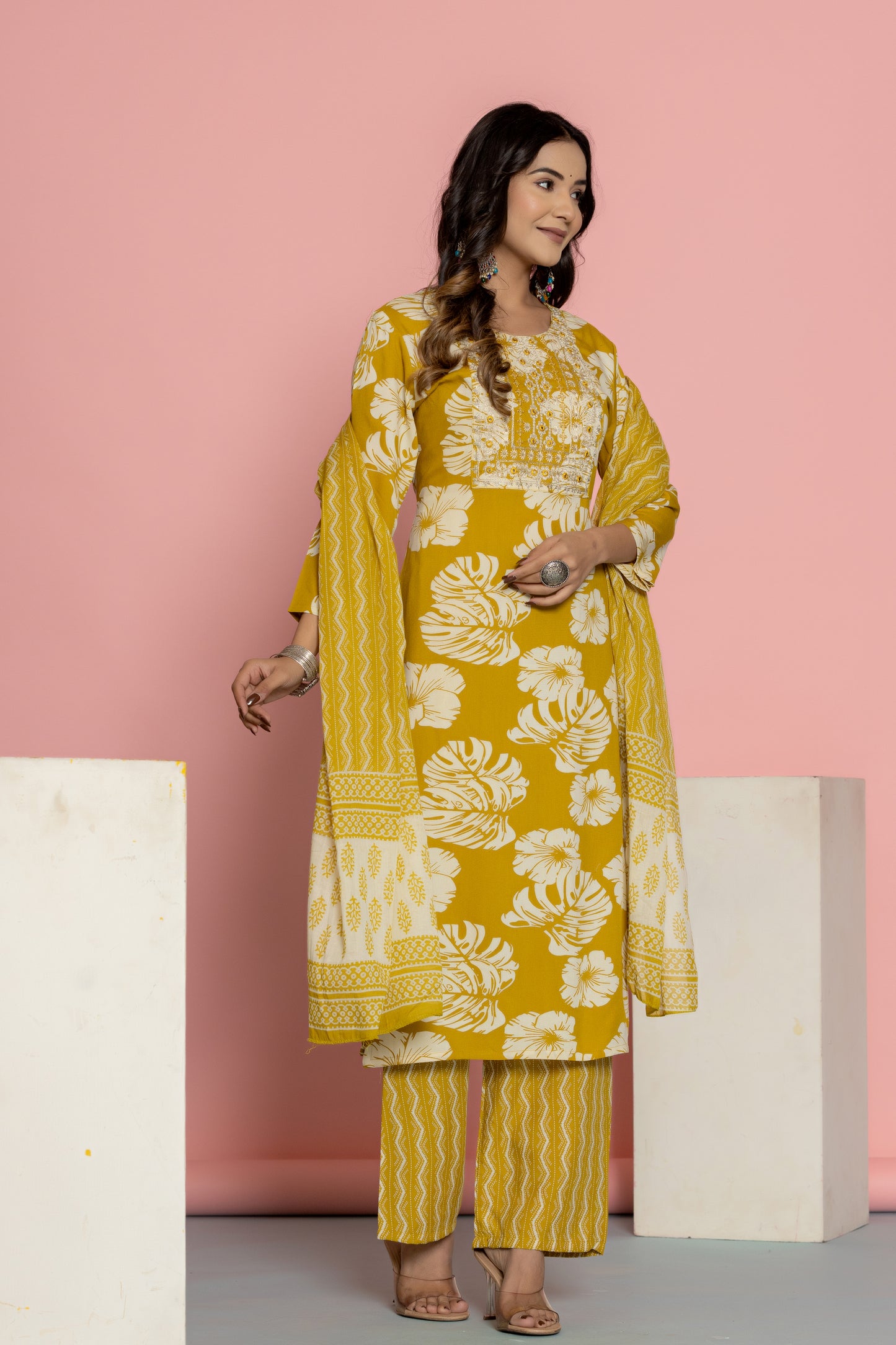 Yellow kurti set 3pcs