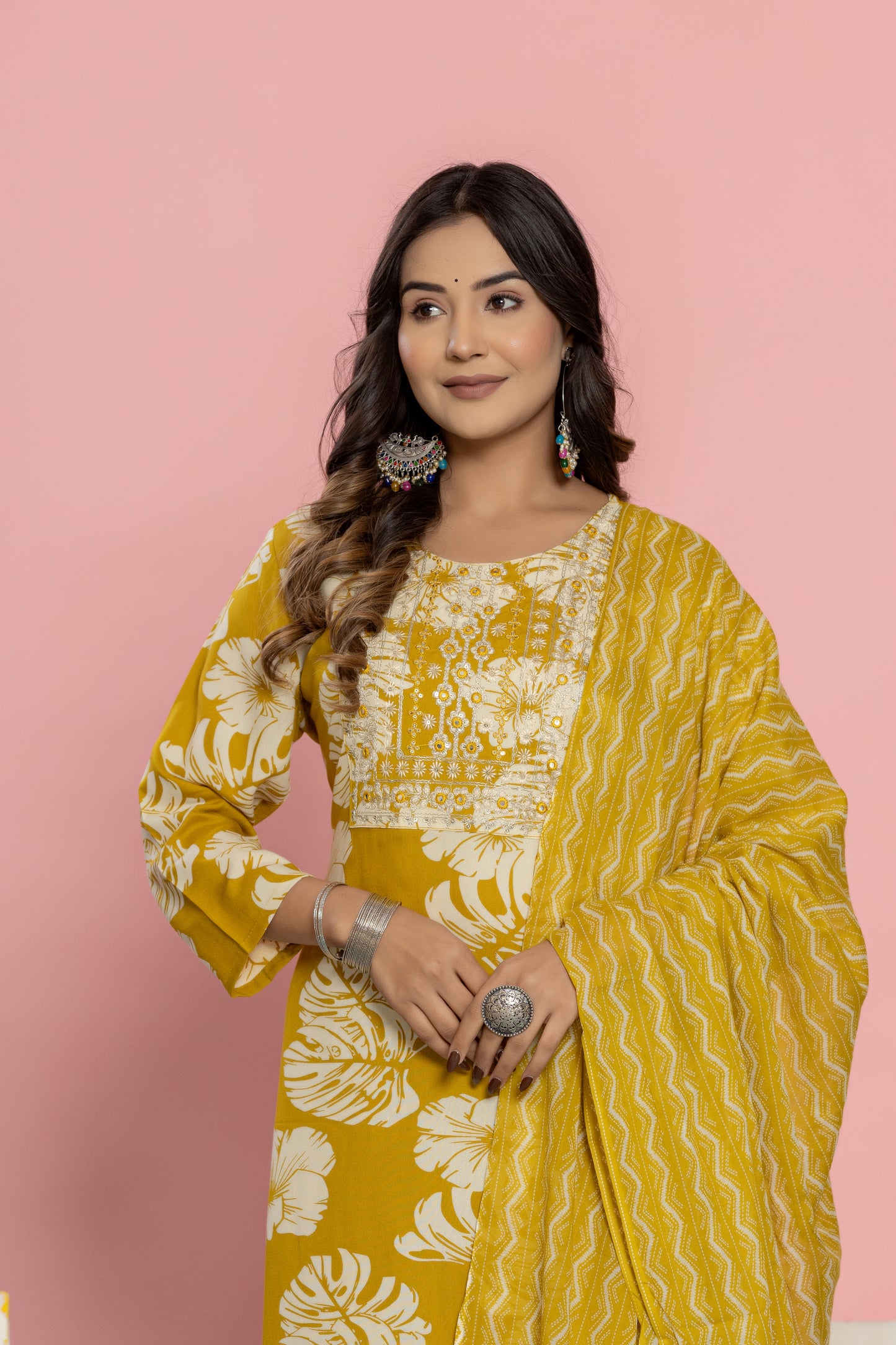 Yellow kurti set 3pcs