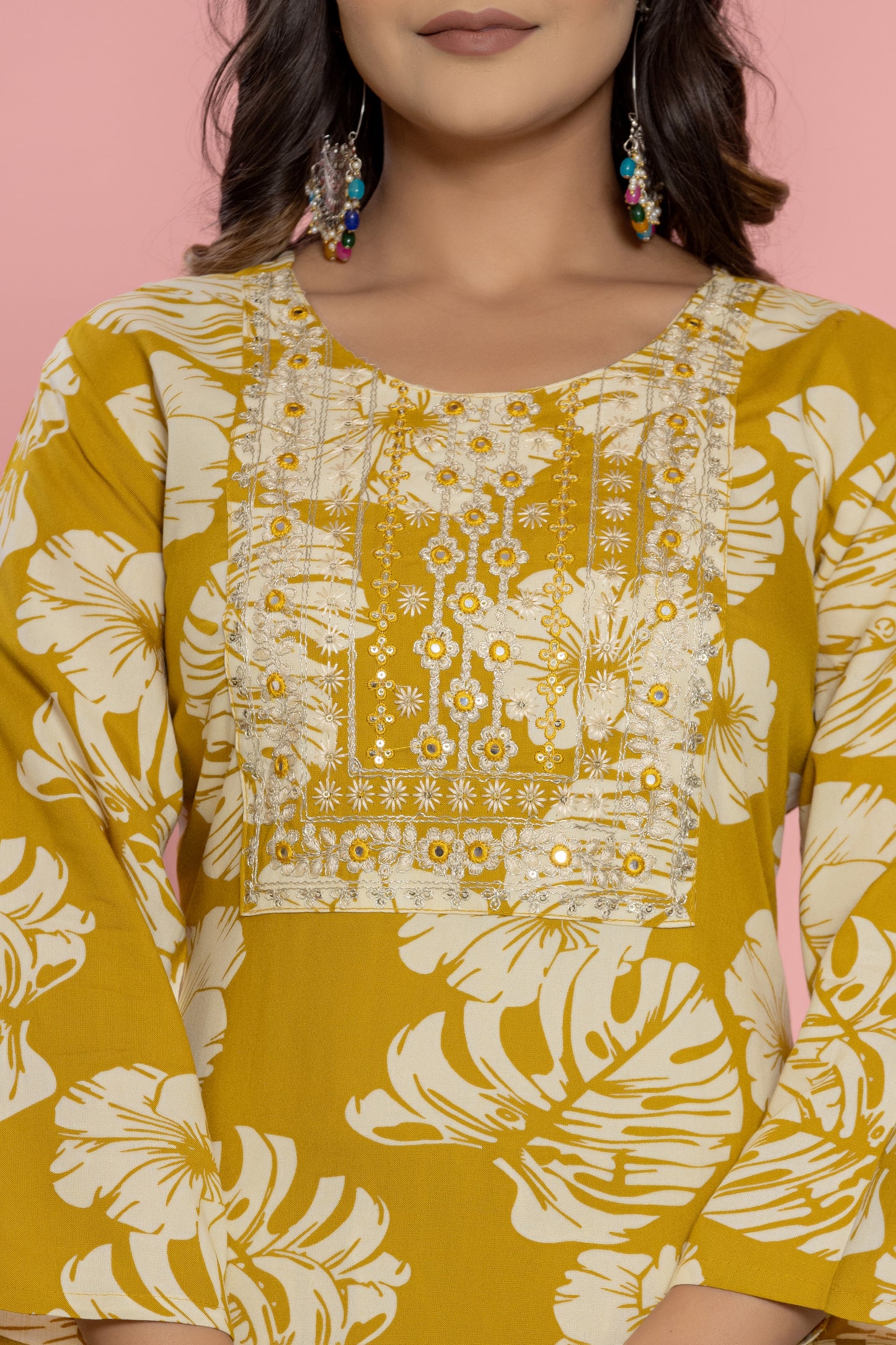 Yellow kurti set 3pcs