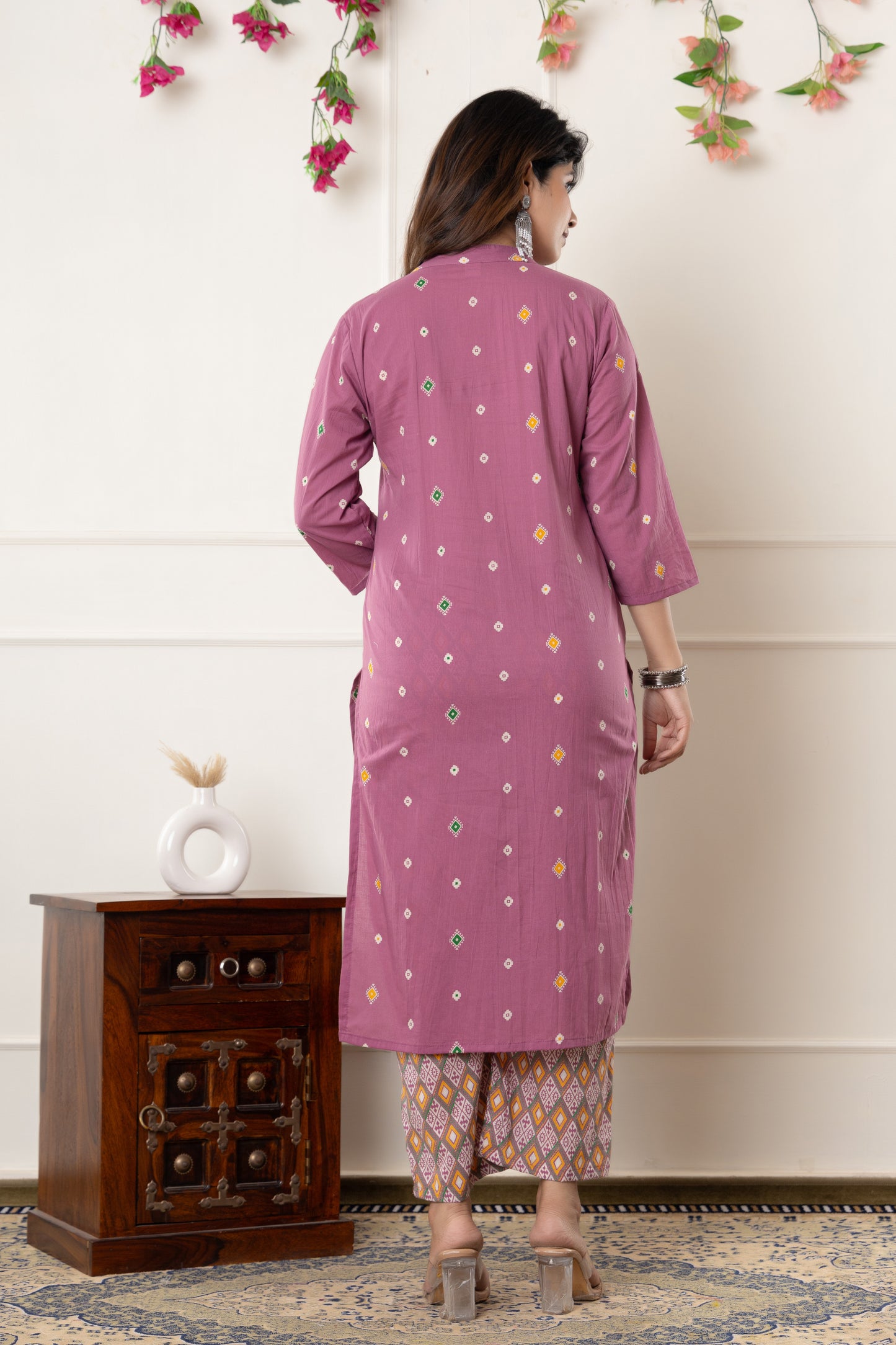 Printed cotton kurti 3pc set