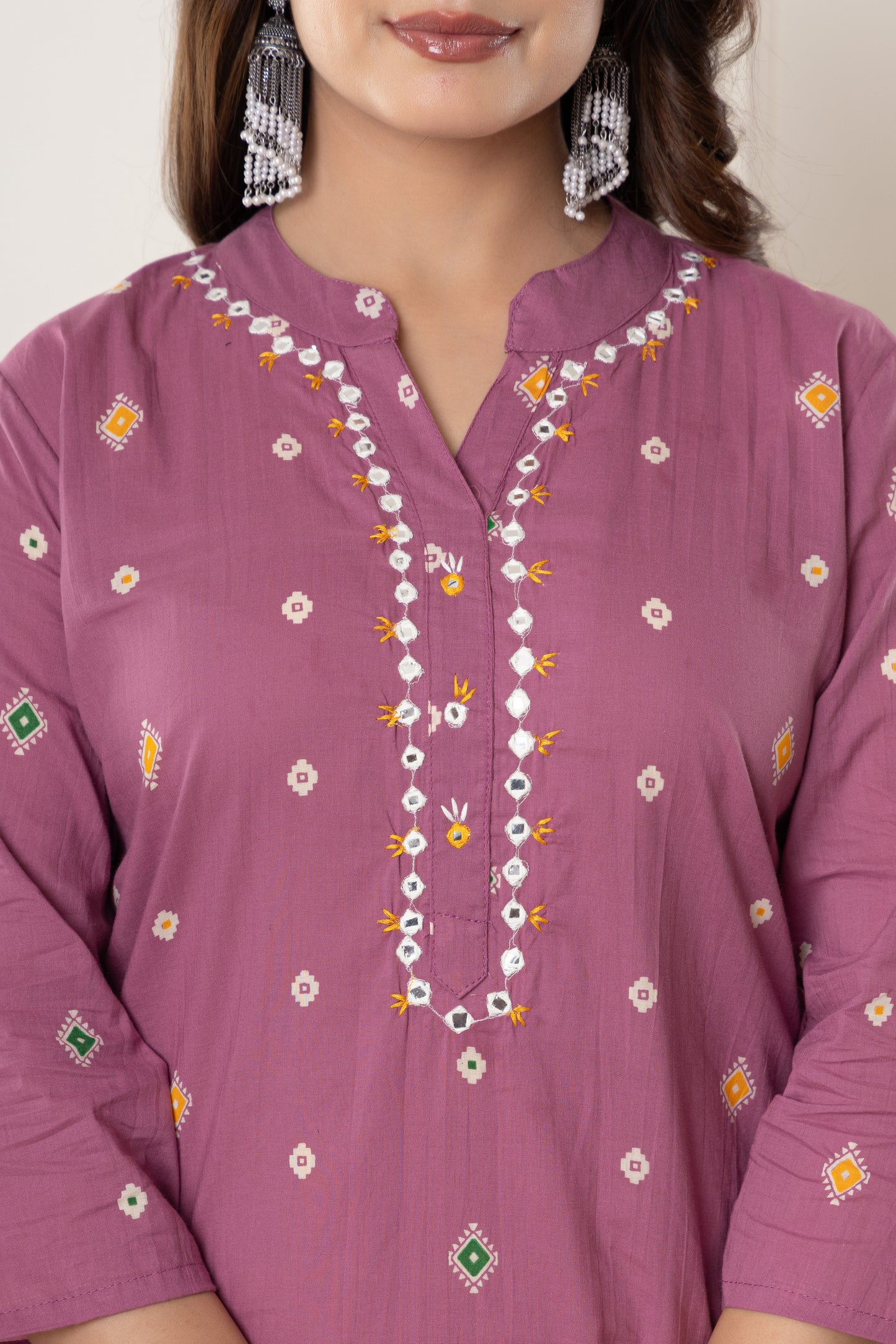 Printed cotton kurti 3pc set