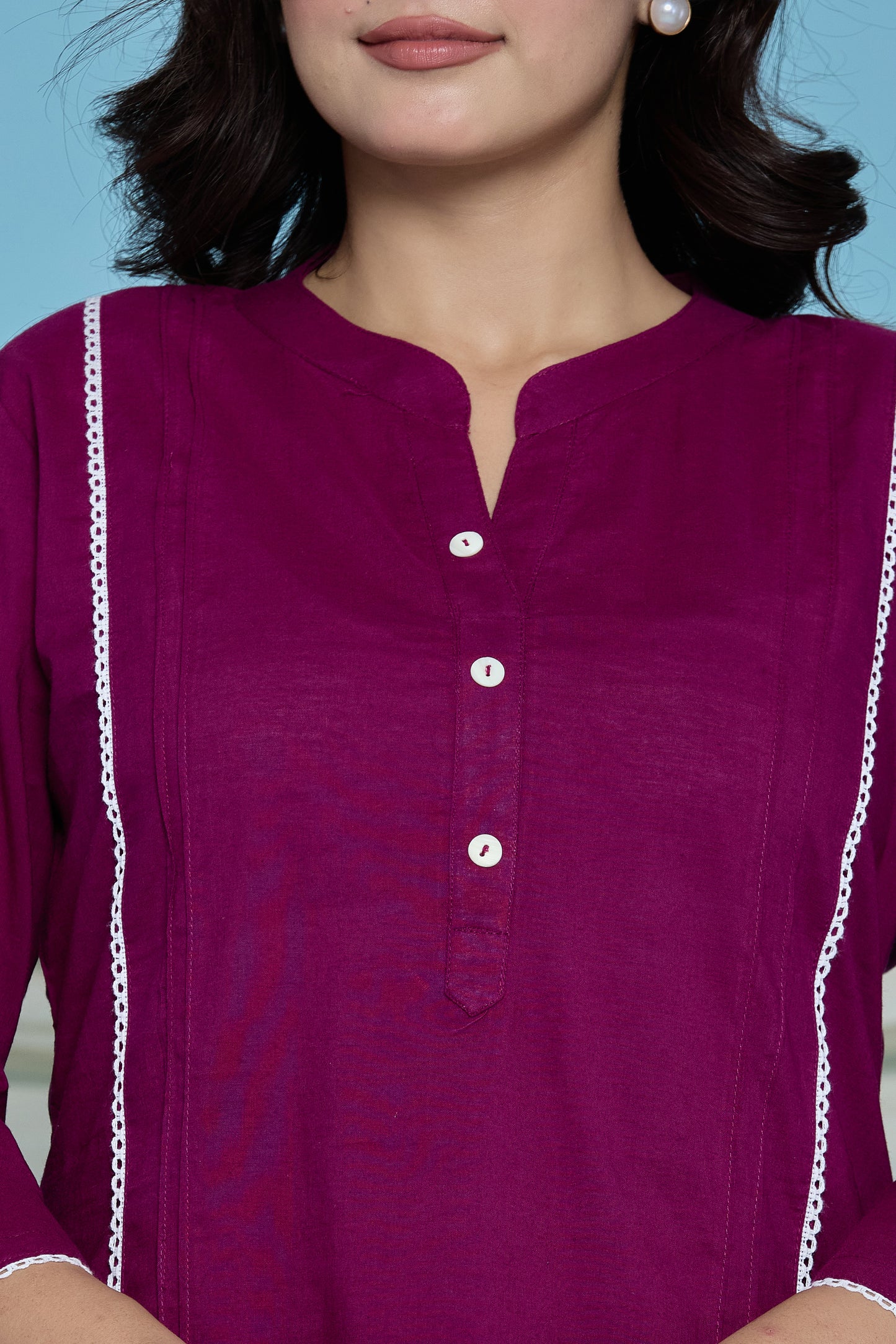 Everyday Calm wine cotton co-ord set