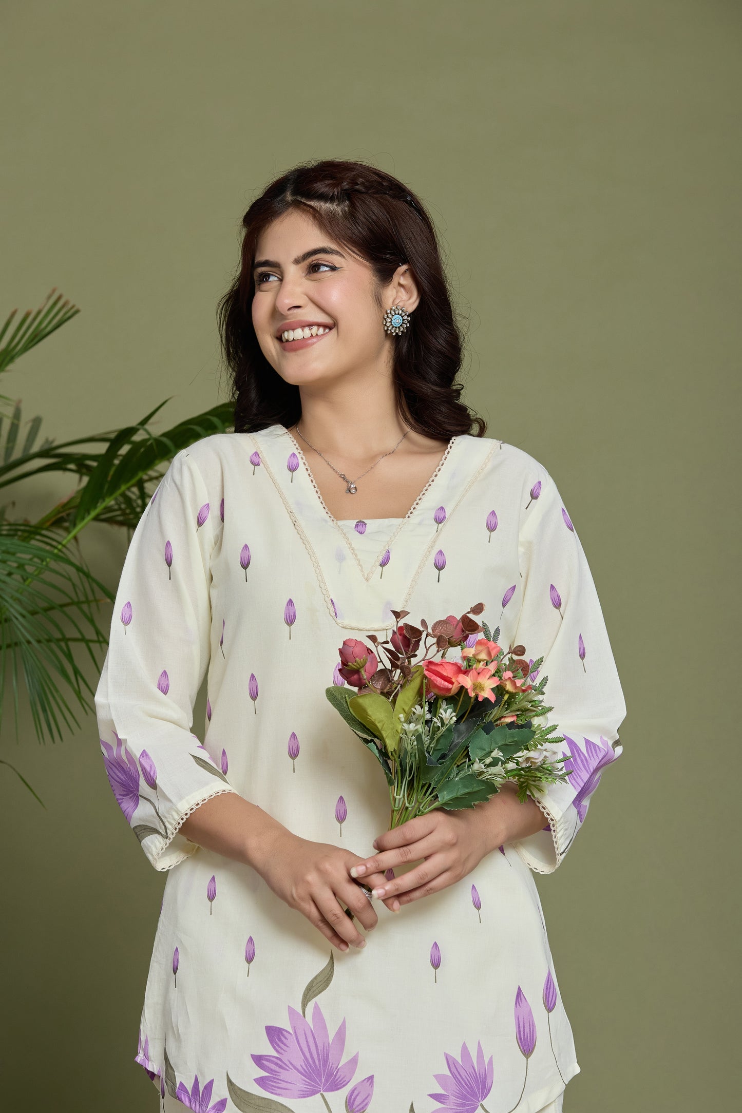 Floral Printed Cotton Co-ord set