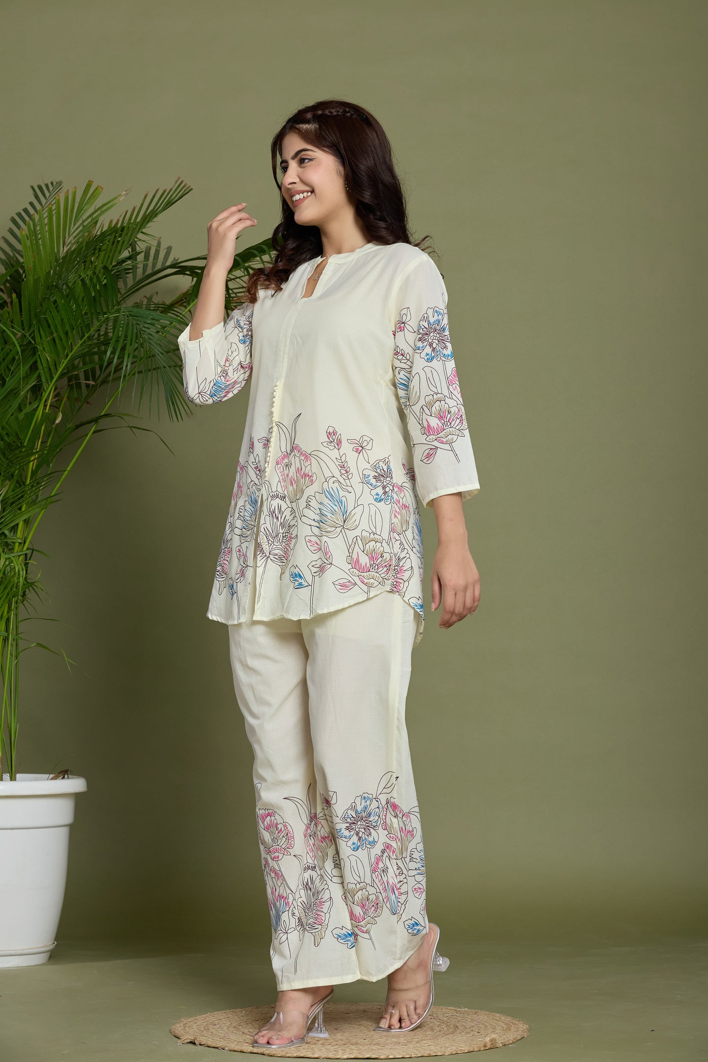 Floral Printed Cotton Co-ord set