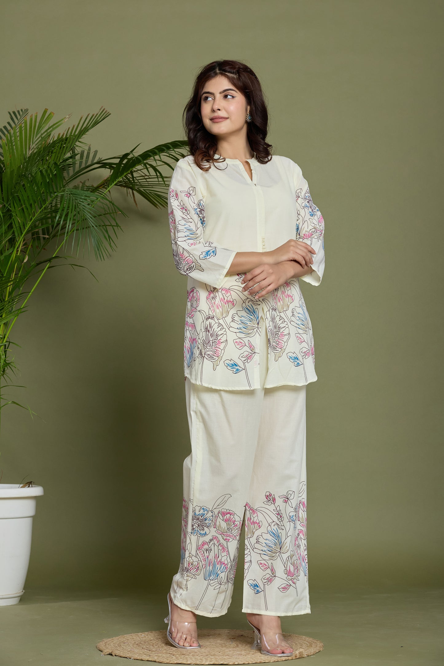 Floral Printed Cotton Co-ord set