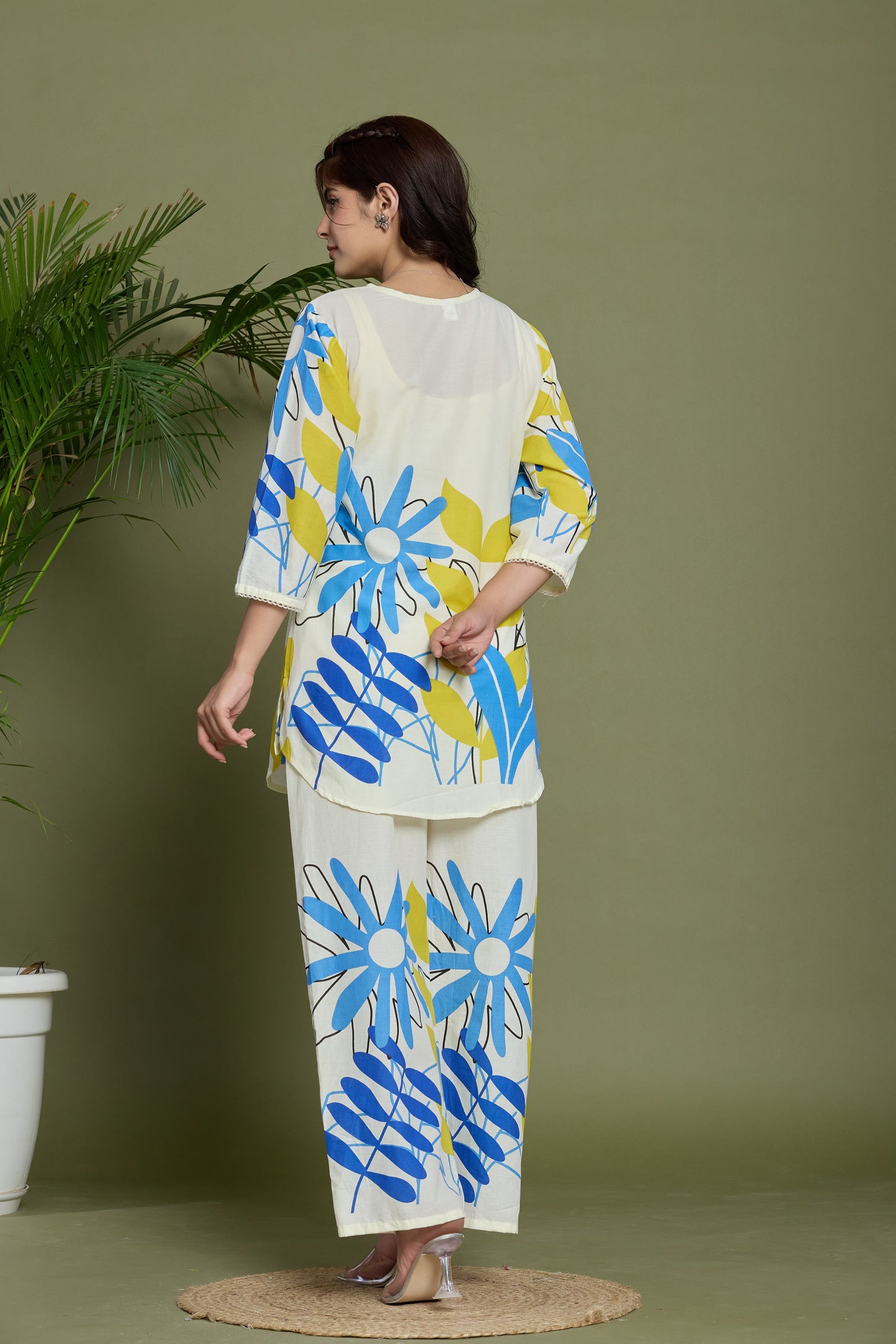 Blue Yellow Summer co-ord set