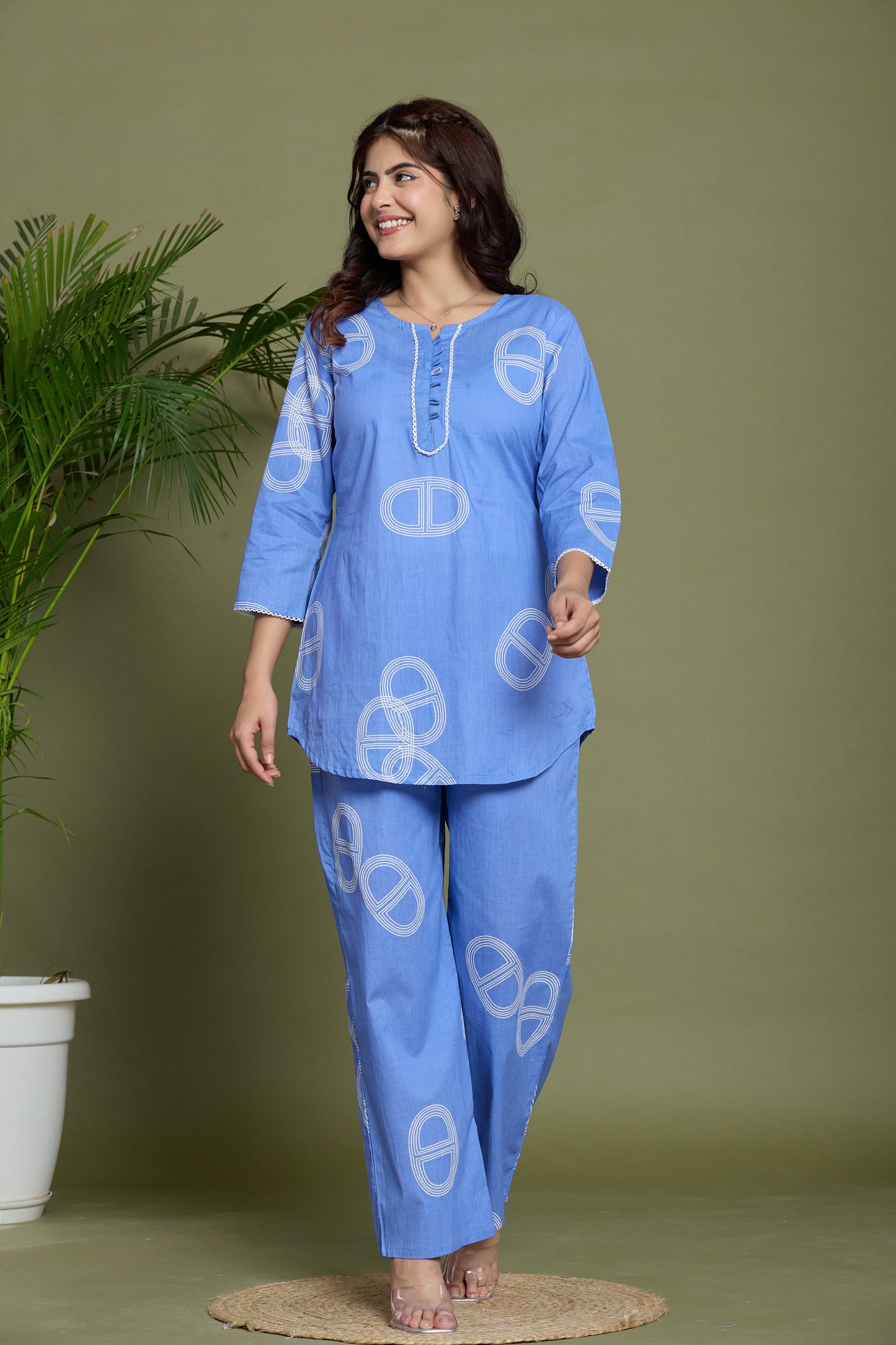 Chic Sky Blue cotton co-ord set