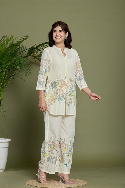Floral Printed Cotton Co-ord Set