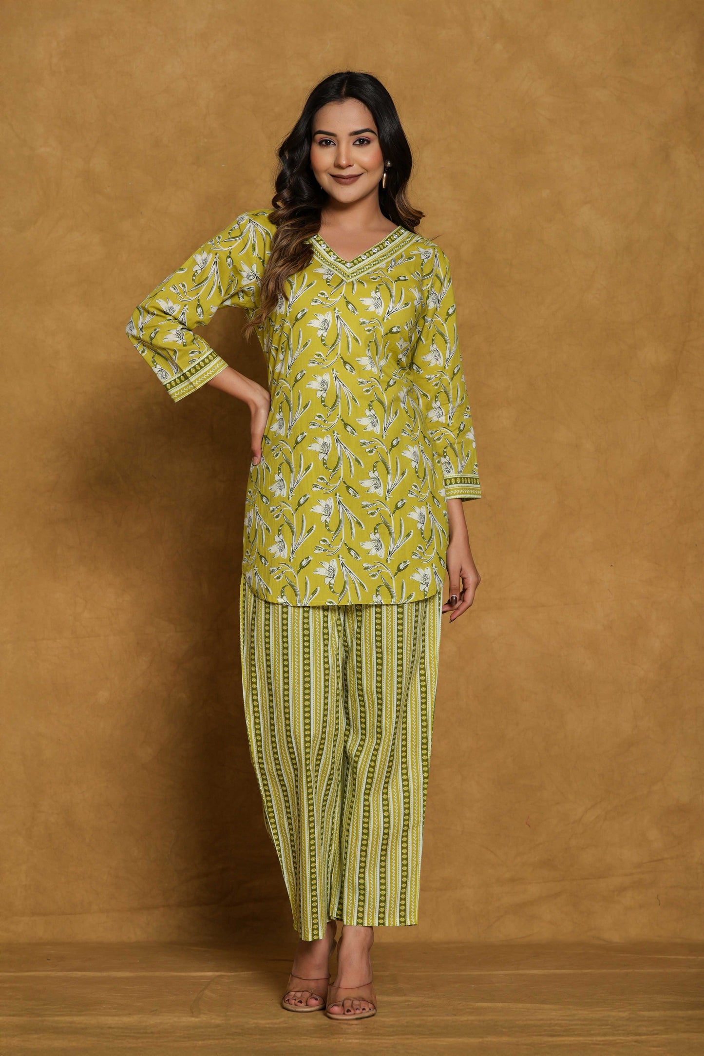 Noor Aura Verdant Rhythm Printed Co-Ord Set