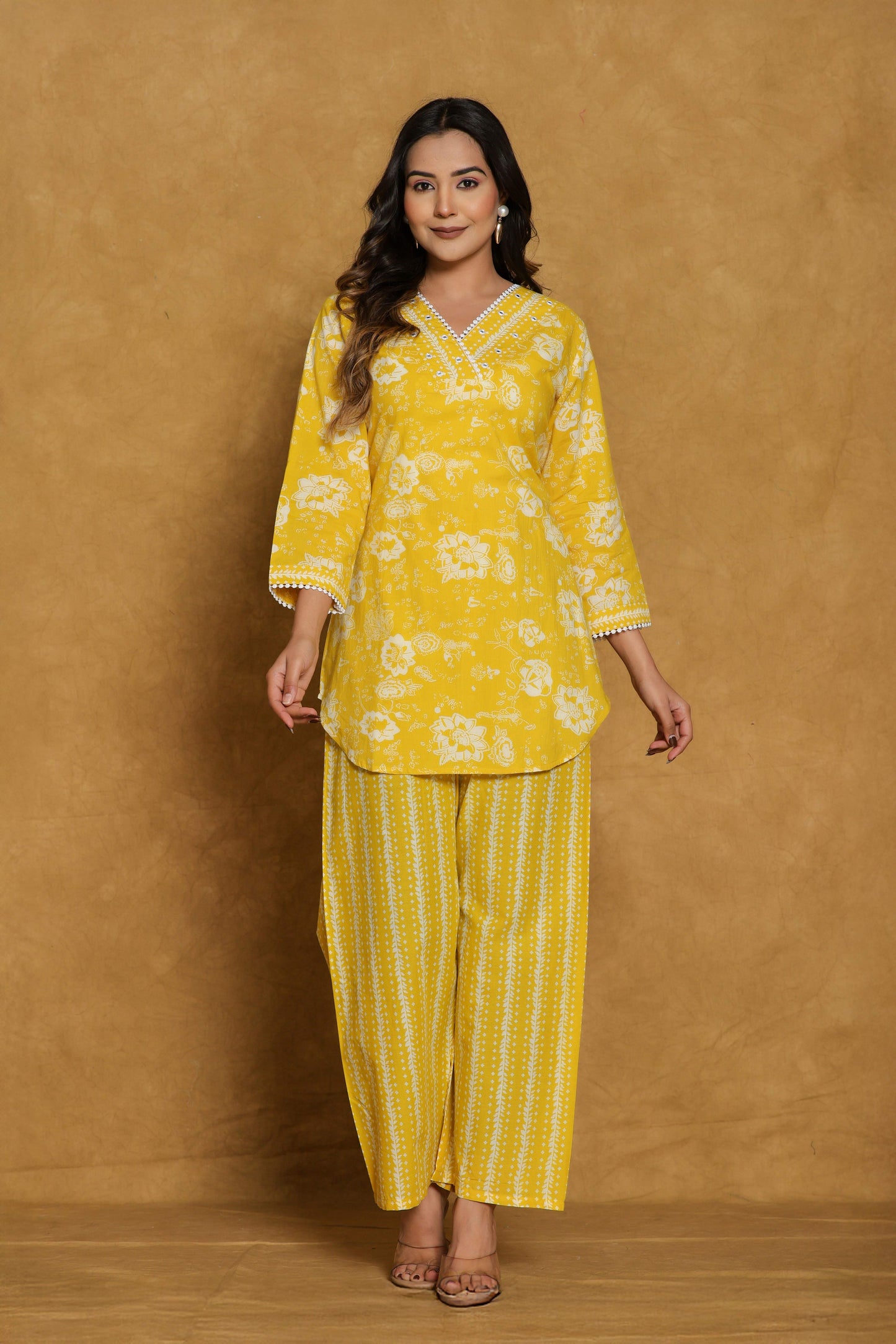 GulBloom Sunpetal Printed Cotton Co-Ord Set