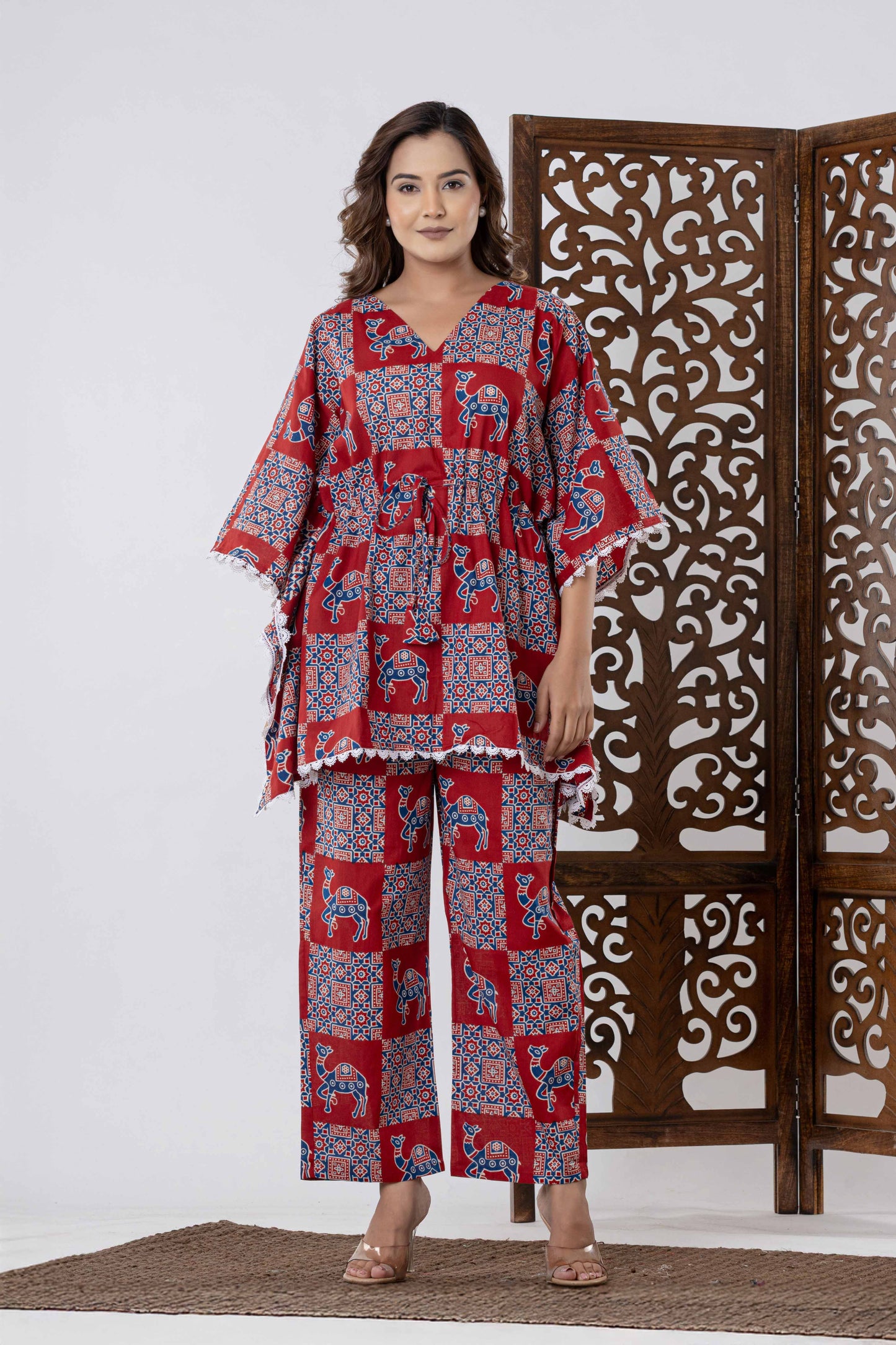 GulBloom Caravan Patch Printed Cotton Co-Ord Set