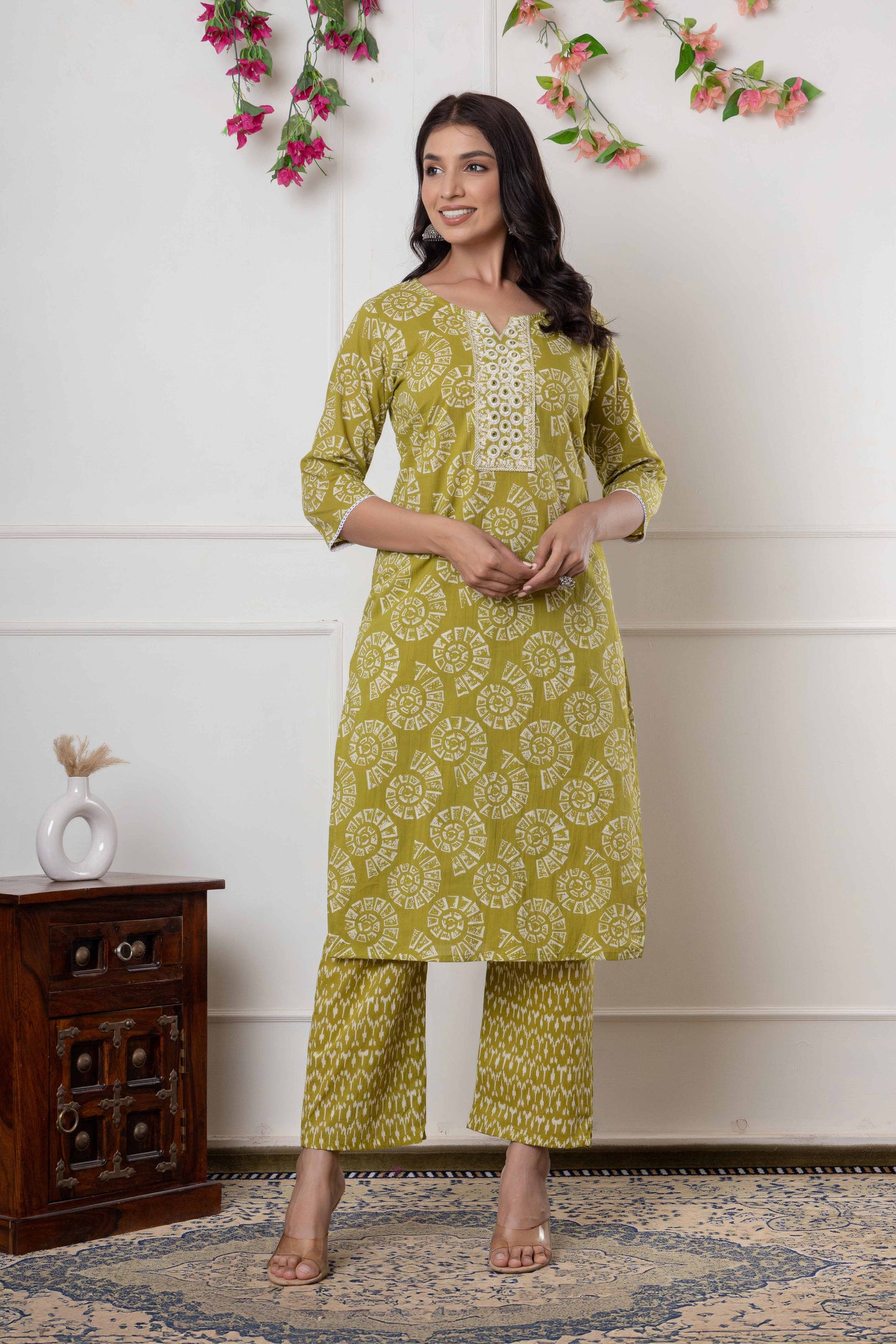 Noor Aura Mandala Printed Cotton Kurta Set