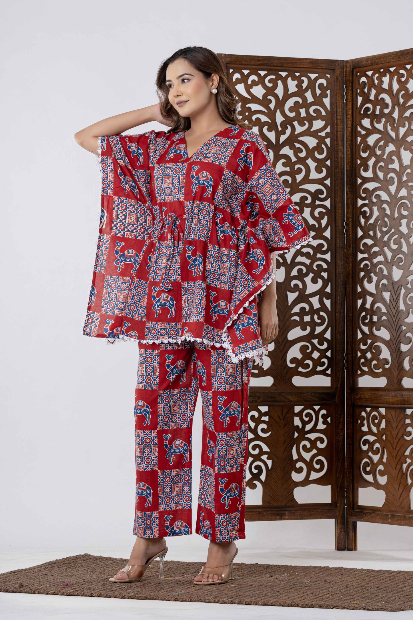GulBloom Caravan Patch Printed Cotton Co-Ord Set