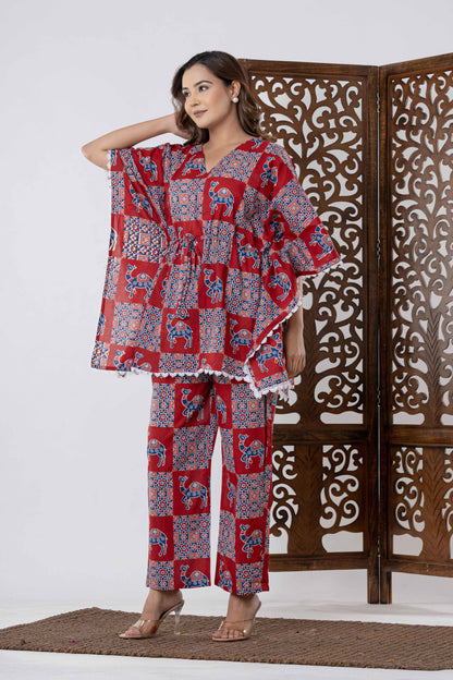 GulBloom Caravan Patch Printed Cotton Co-Ord Set