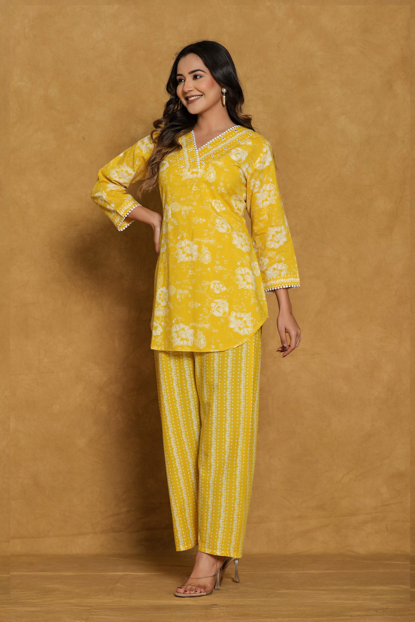 GulBloom Sunpetal Printed Cotton Co-Ord Set