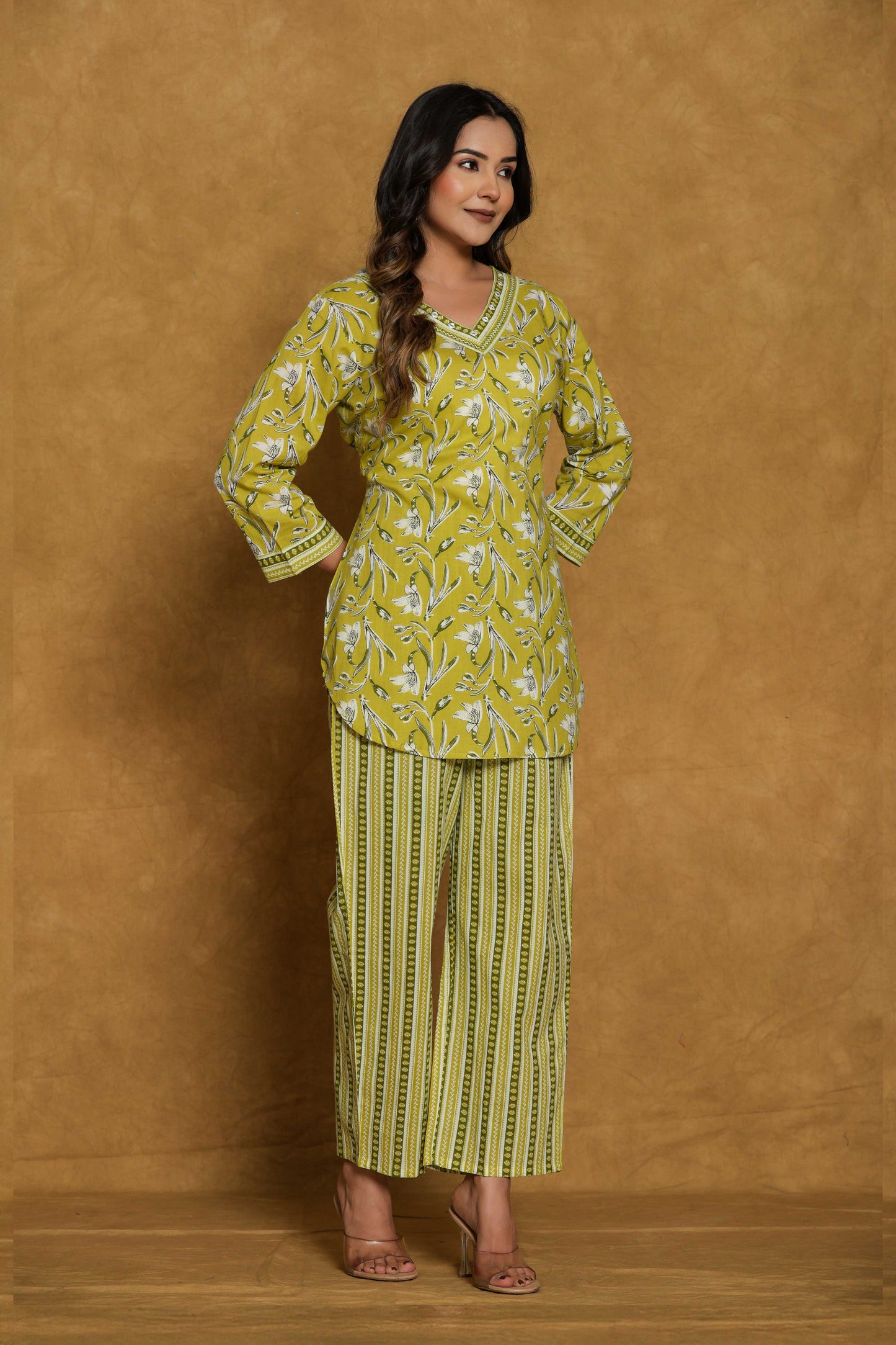 Noor Aura Verdant Rhythm Printed Co-Ord Set