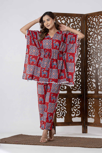 GulBloom Caravan Patch Printed Cotton Co-Ord Set