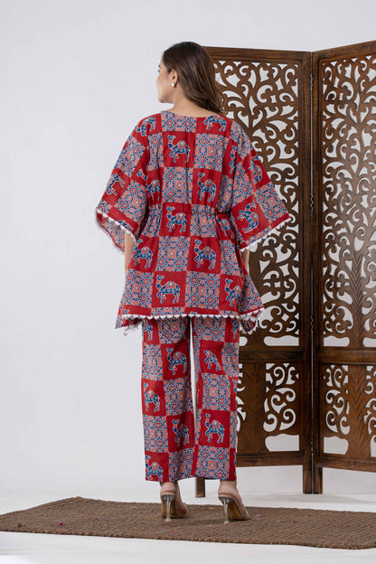 GulBloom Caravan Patch Printed Cotton Co-Ord Set