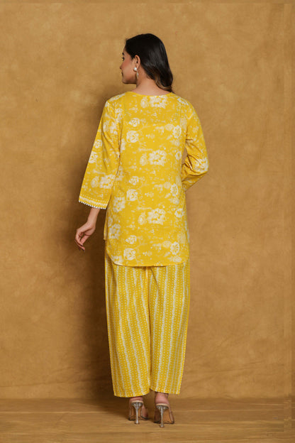 GulBloom Sunpetal Printed Cotton Co-Ord Set