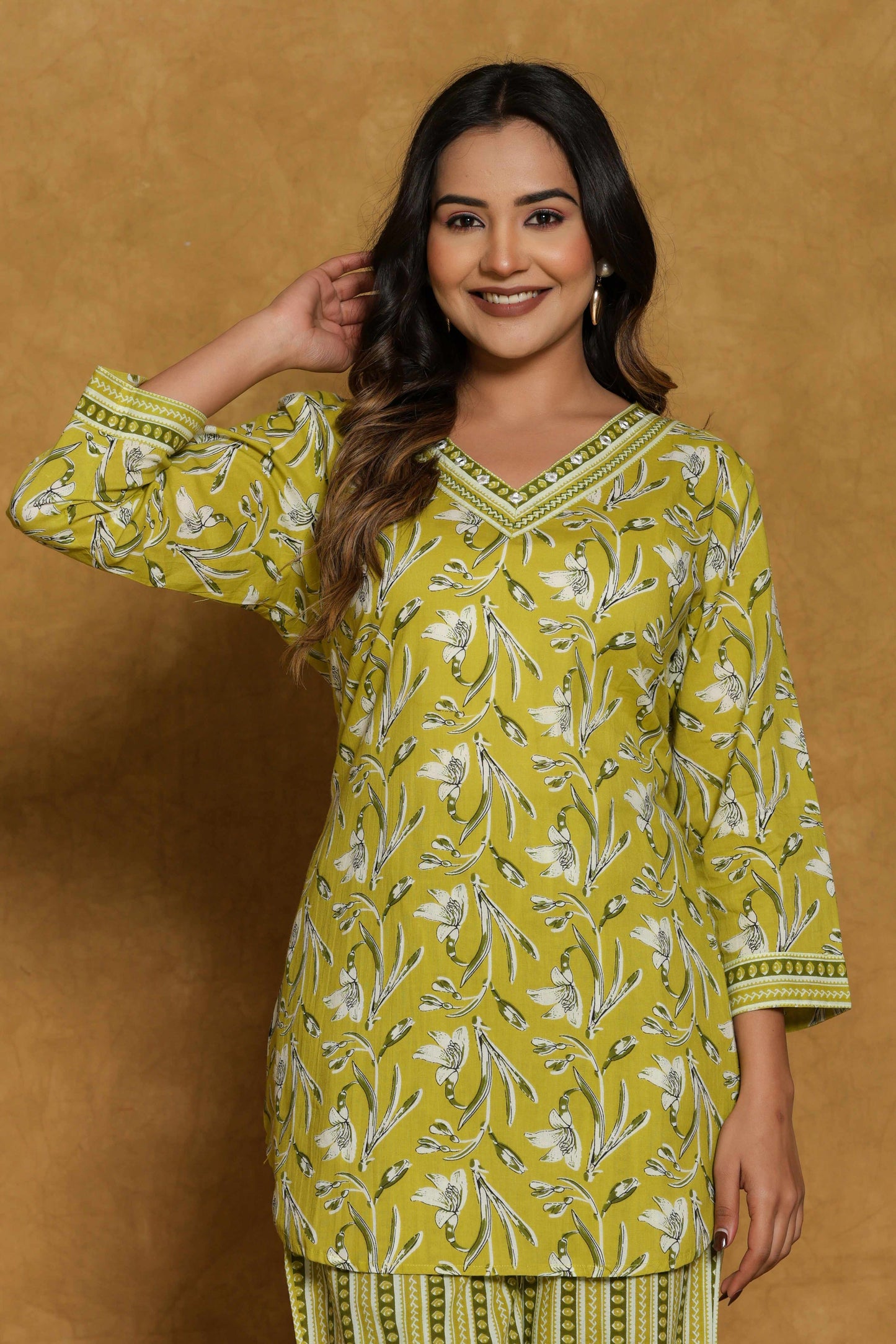 Noor Aura Verdant Rhythm Printed Co-Ord Set