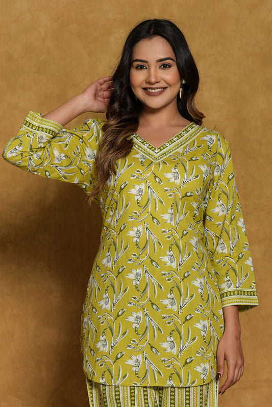 Noor Aura Verdant Rhythm Printed Co-Ord Set
