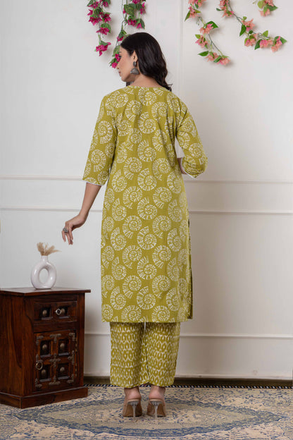 Noor Aura Mandala Printed Cotton Kurta Set