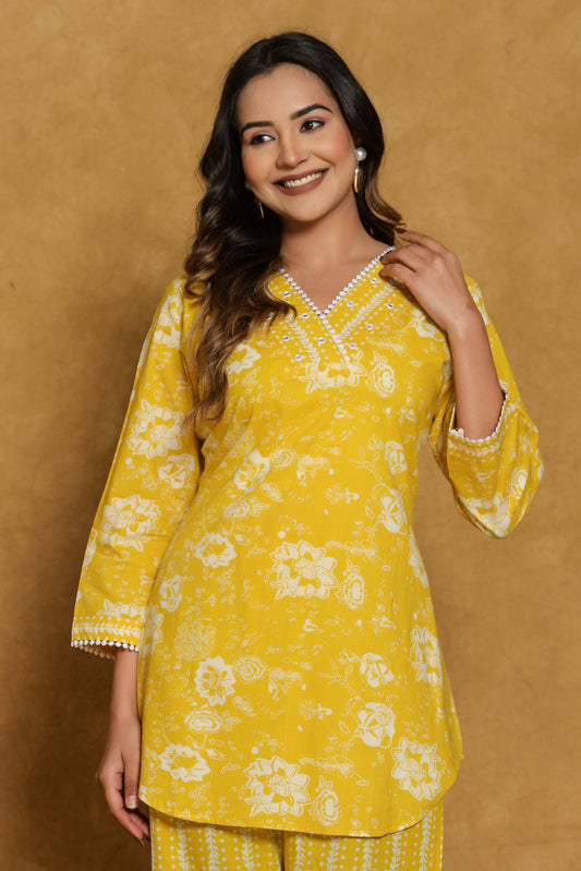 GulBloom Sunpetal Printed Cotton Co-Ord Set