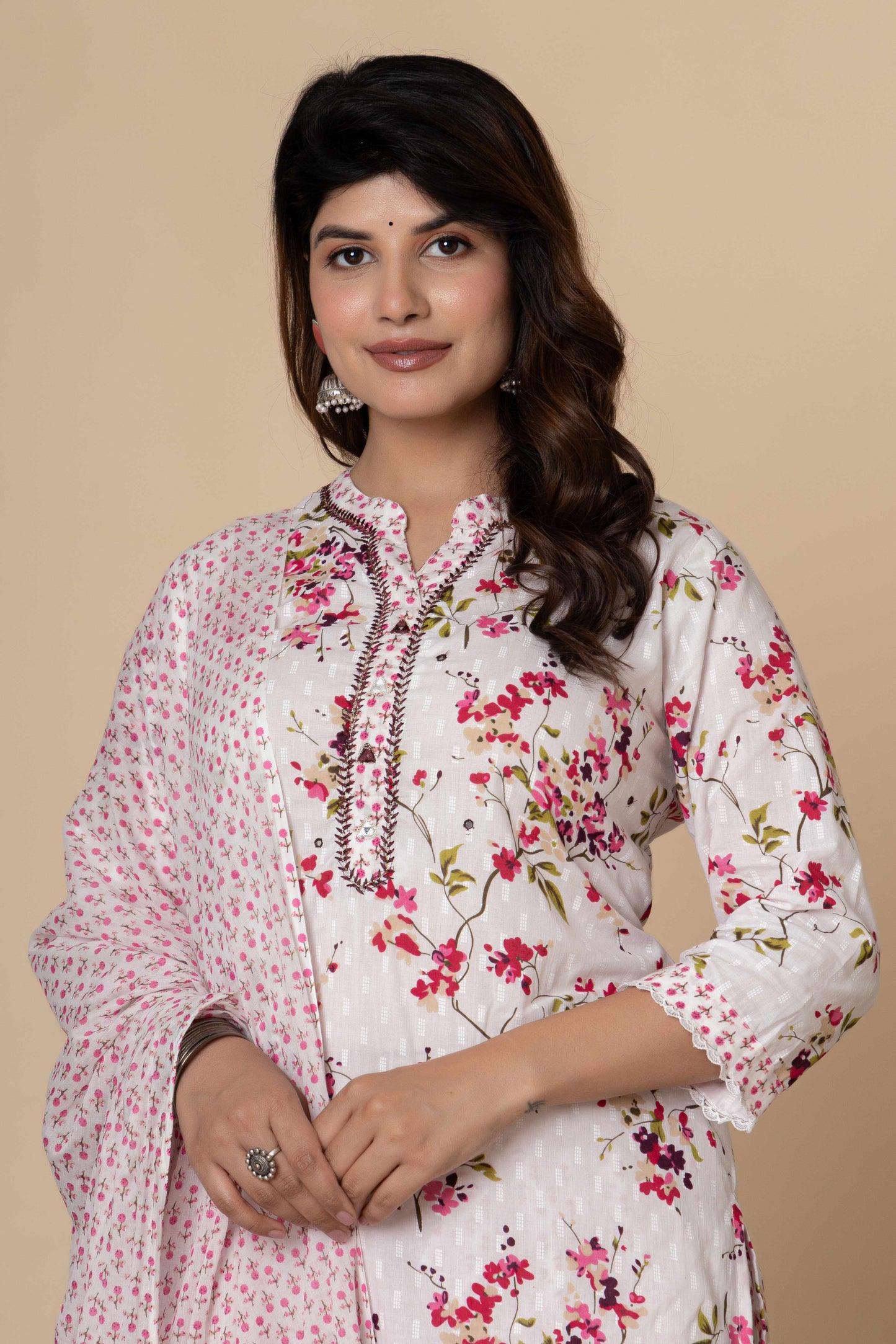 GulBloom Petal Garden Printed Cotton Kurta Set