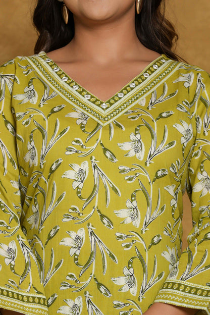 Noor Aura Verdant Rhythm Printed Co-Ord Set