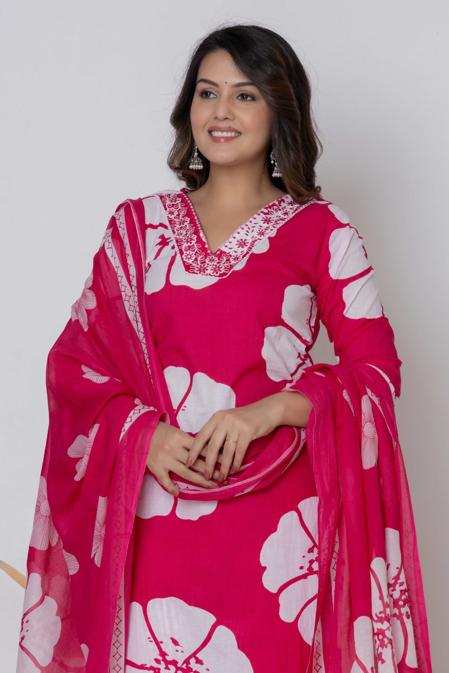 GulBloom Floral Breeze Printed Cotton Kurta Set