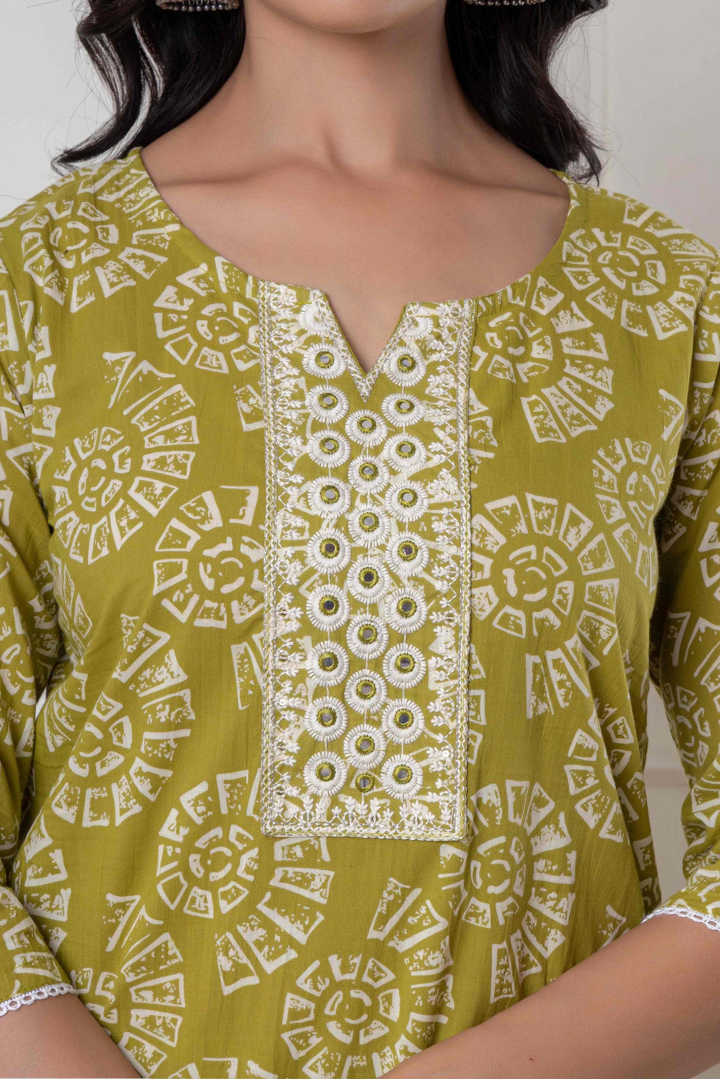 Noor Aura Mandala Printed Cotton Kurta Set