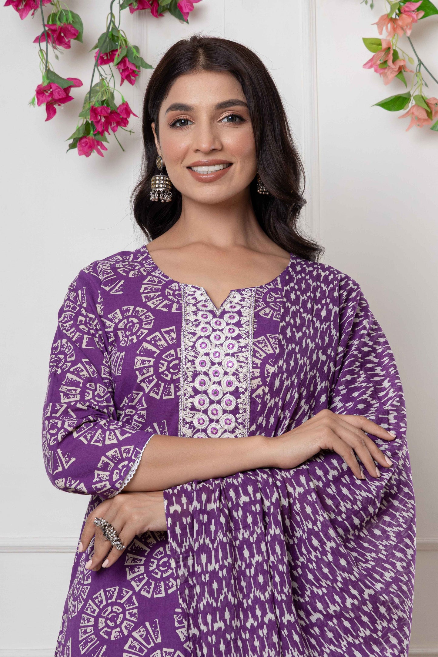 Noor Aura Mandala Printed Cotton Kurta Set