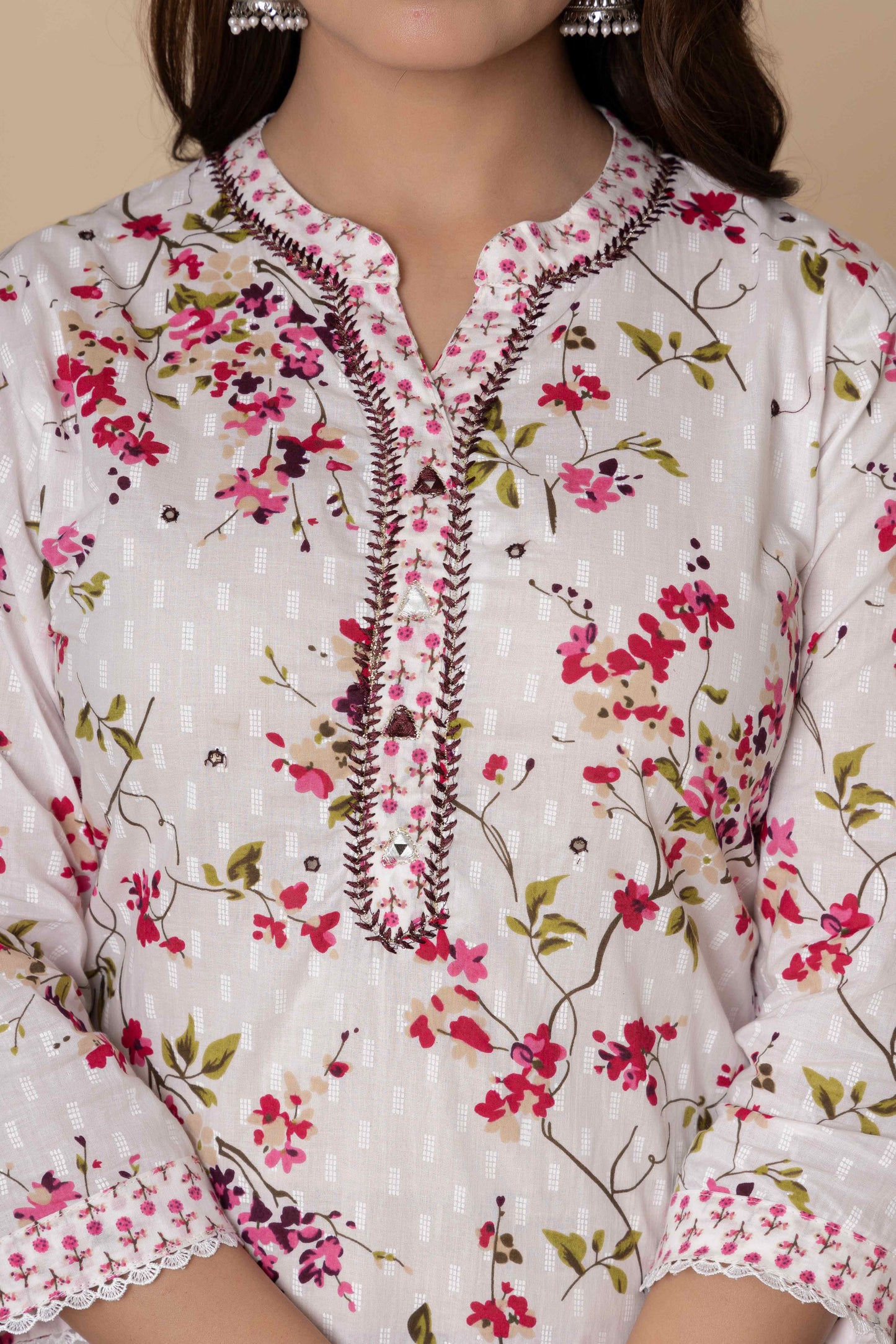 GulBloom Petal Garden Printed Cotton Kurta Set