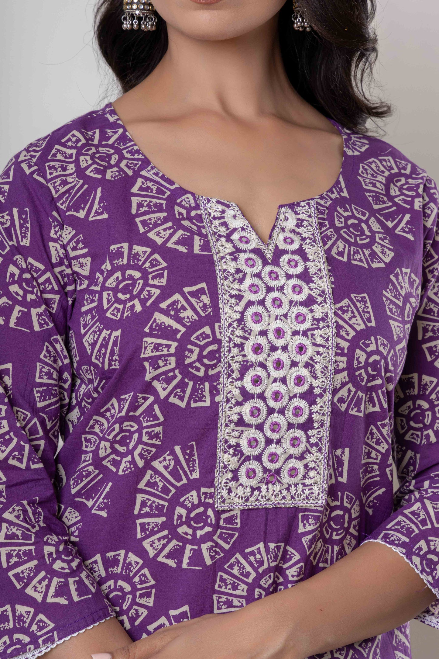 Noor Aura Mandala Printed Cotton Kurta Set