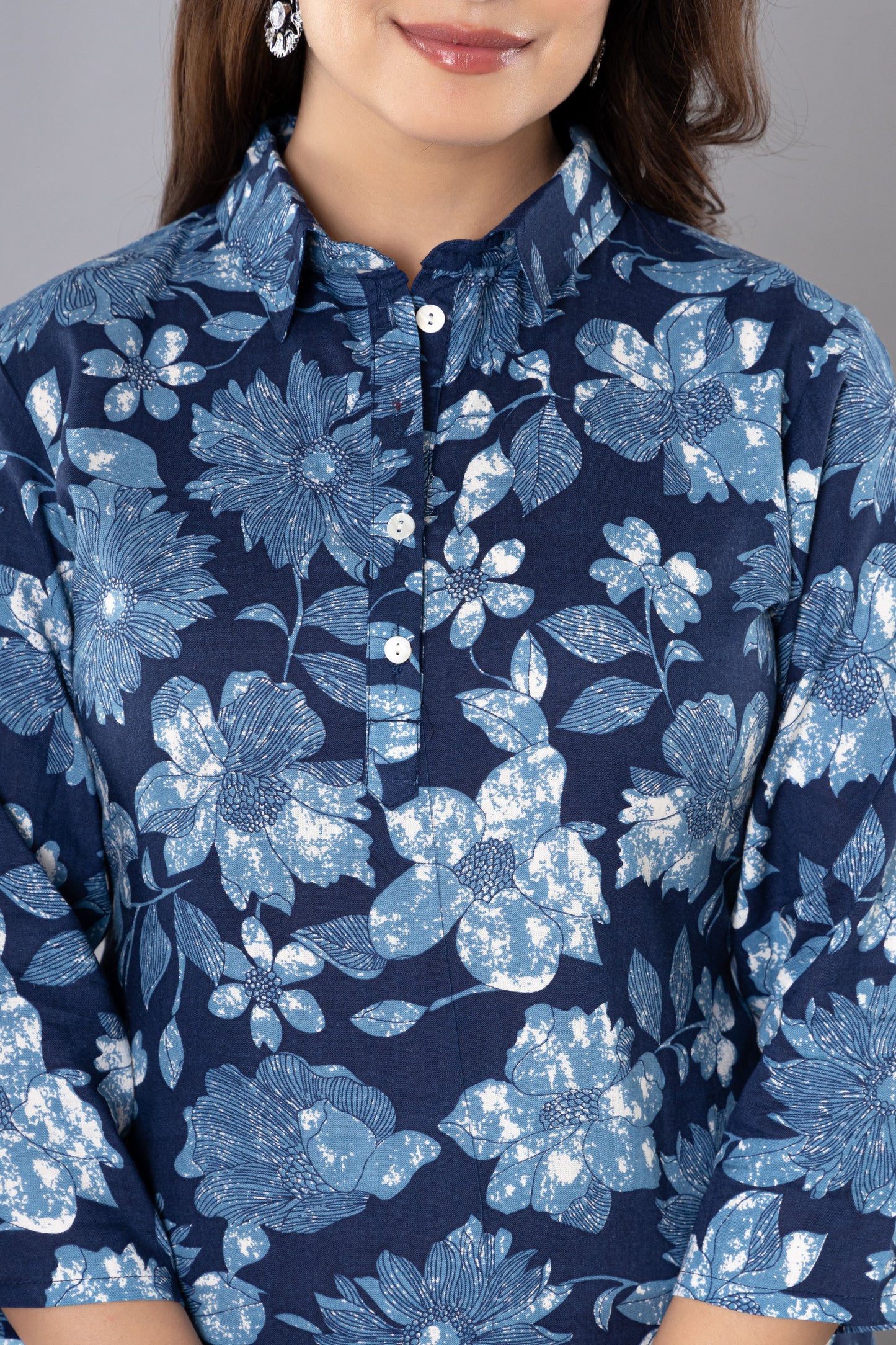 Indigo-Inspired Floral Co-Ord set