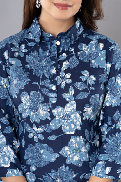 Indigo-Inspired Floral Co-Ord set