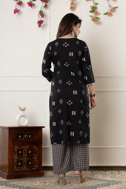 Ethnic motif printed Cotton Suit Set
