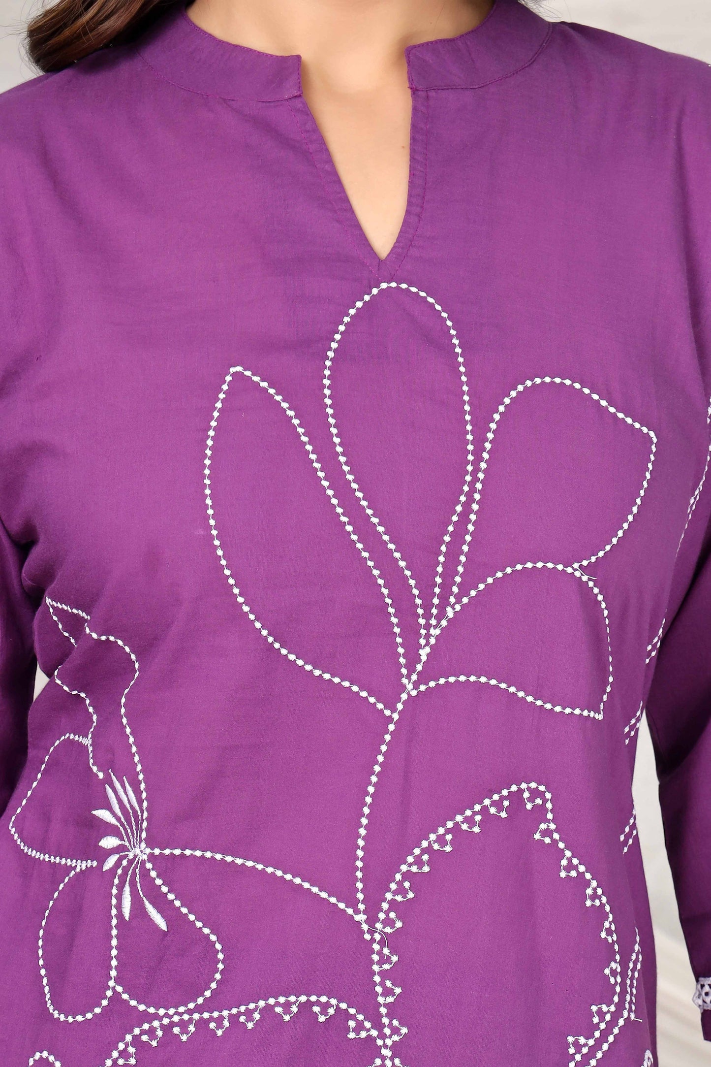 Purple muse emboridered co-ord set