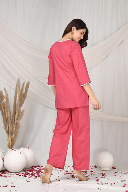 Grace in blush-minimal co-ord set