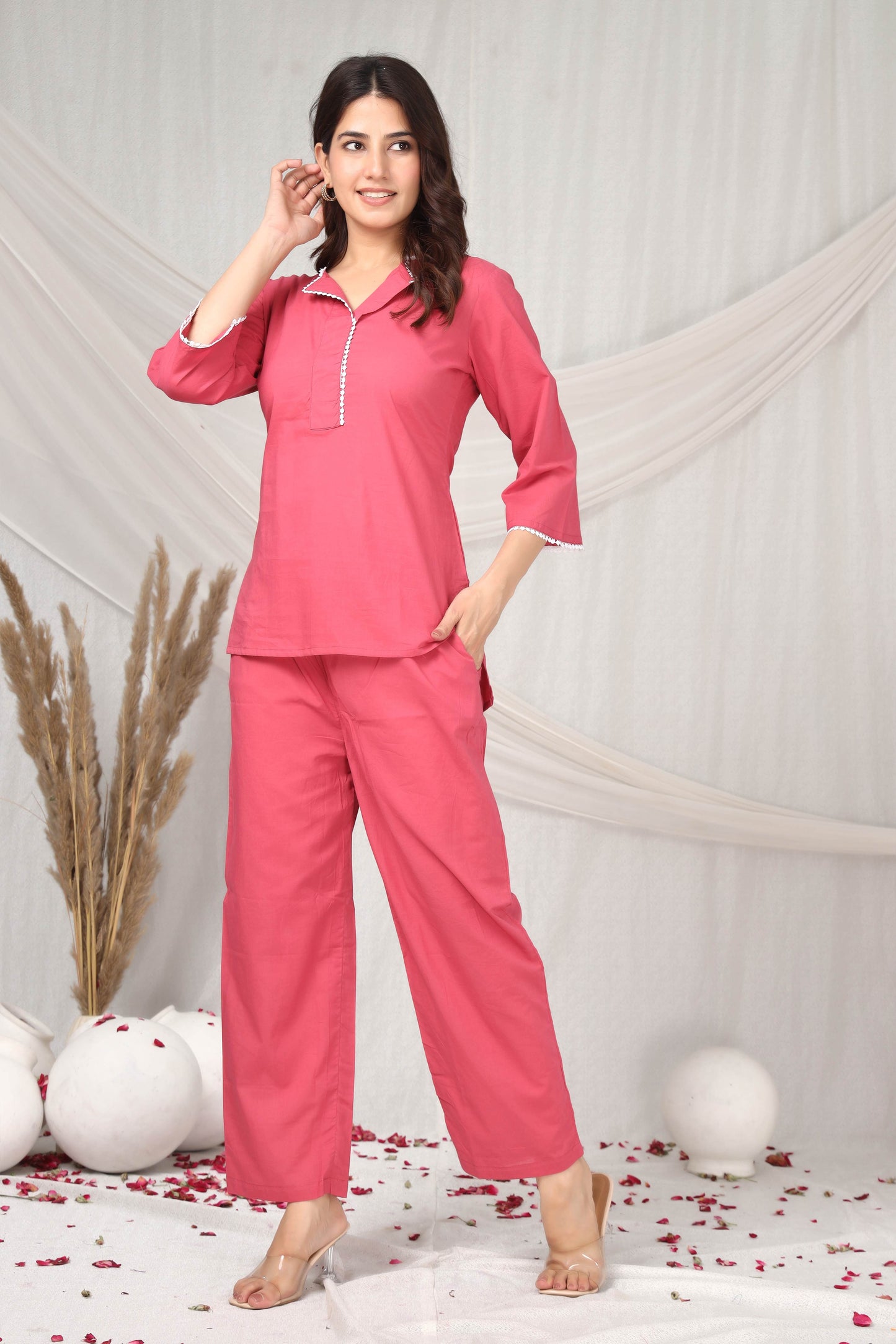 Grace in blush-minimal co-ord set