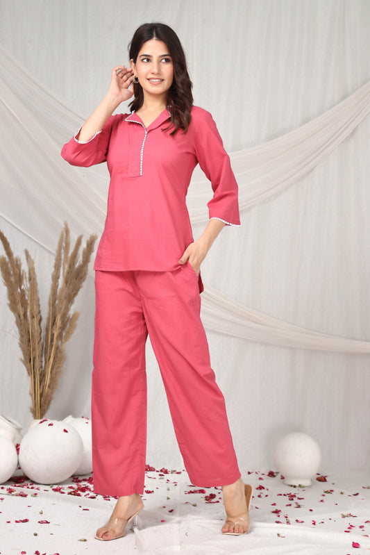 Grace in blush-minimal co-ord set