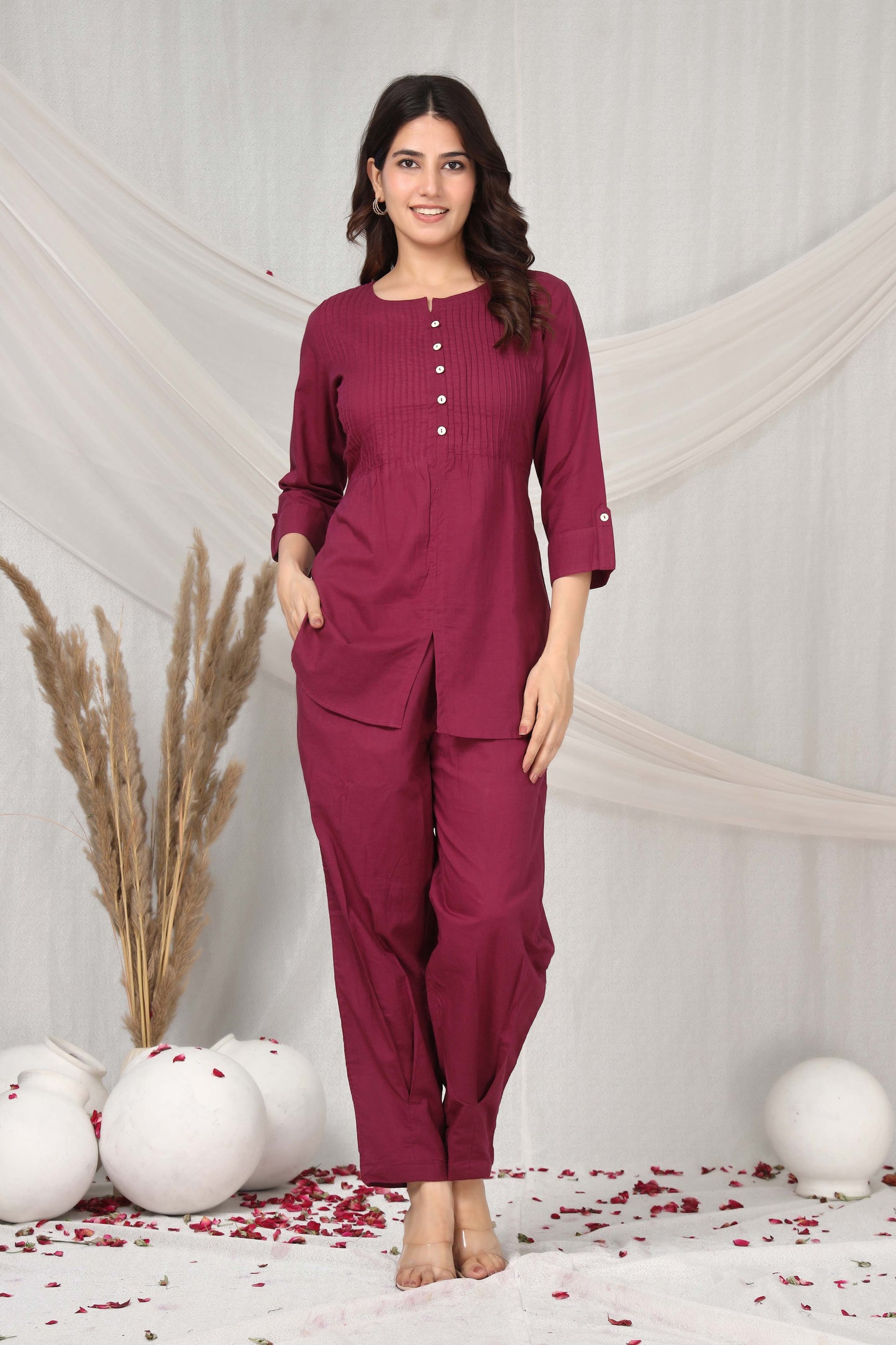 Crimson charm co-ord set