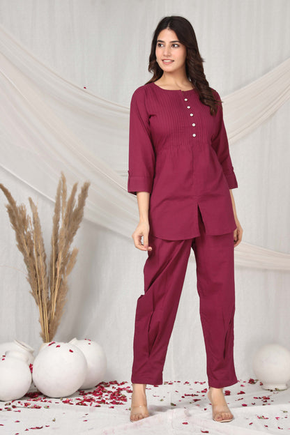 Crimson charm co-ord set