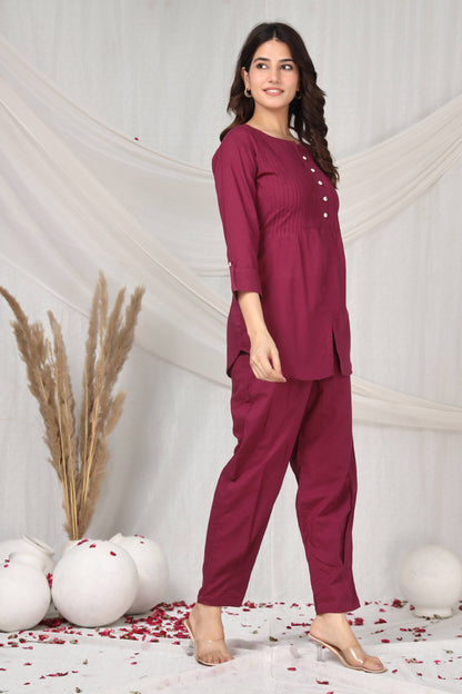 Crimson charm co-ord set