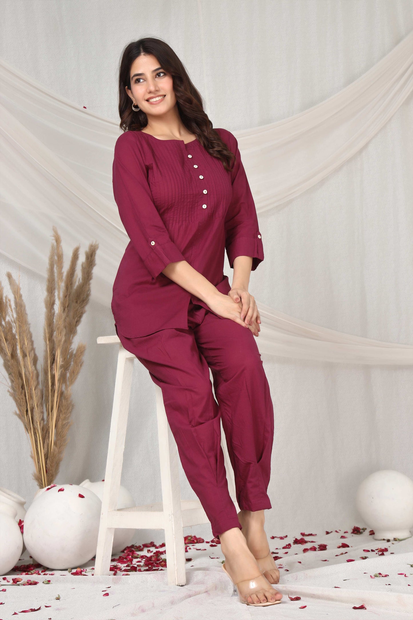 Crimson charm co-ord set