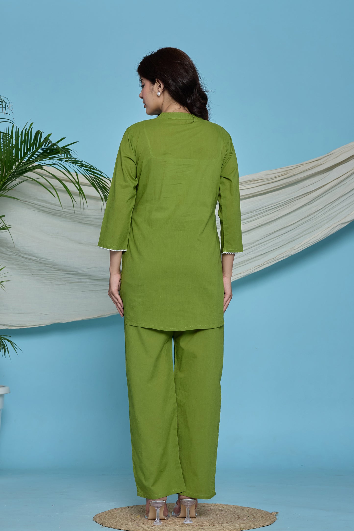 Everyday Calm Green cotton co-ord set