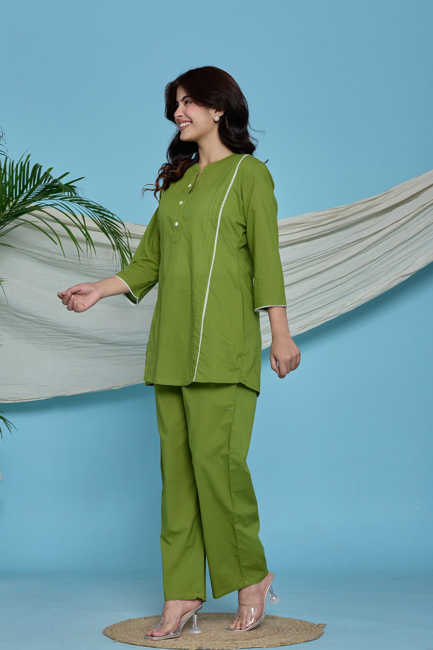 Everyday Calm Green cotton co-ord set