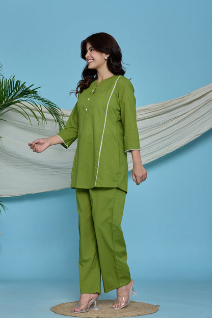 Everyday Calm Green cotton co-ord set