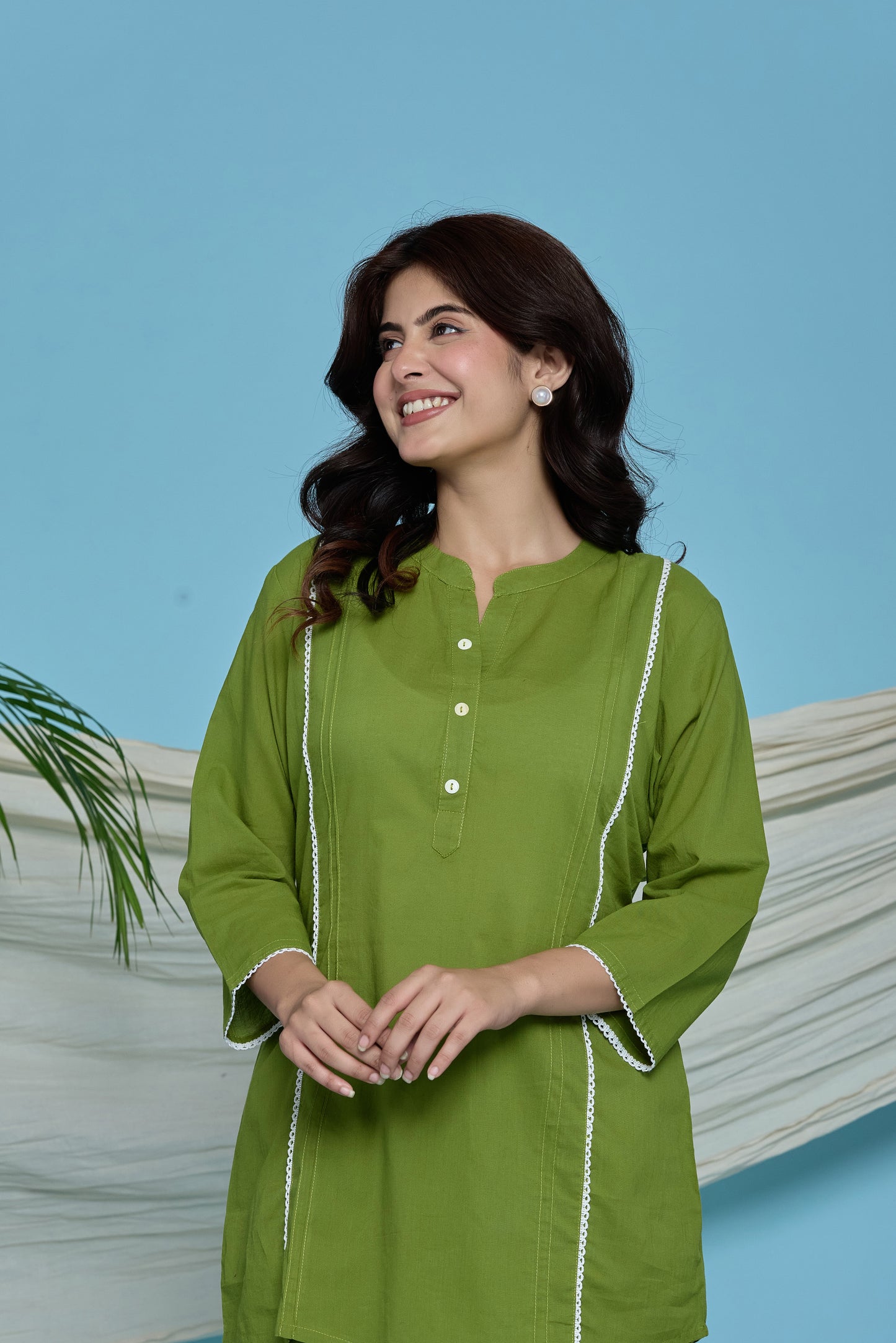 Everyday Calm Green cotton co-ord set