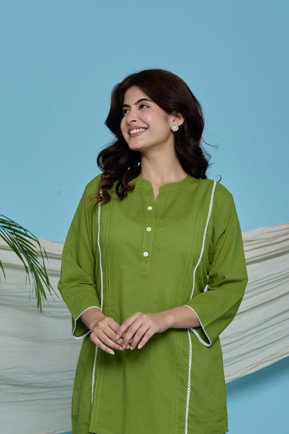 Everyday Calm Green cotton co-ord set